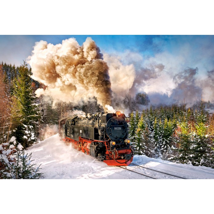 Puzzle Castorland-103409 Train à Vapeur