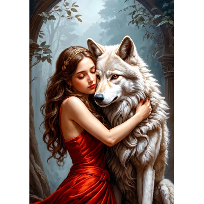 Puzzle Enjoy-Puzzle-2165 La Femme et le Loup