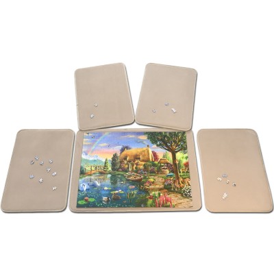 Jig-and-Puz - 5 Trays for Puzzle - 1 x 1000 pieces + 4 x 500 pieces