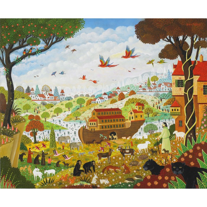 Puzzle-Michele-Wilson-A1054-650 Handgeschnittenes Holzpuzzle - Noahs Arche