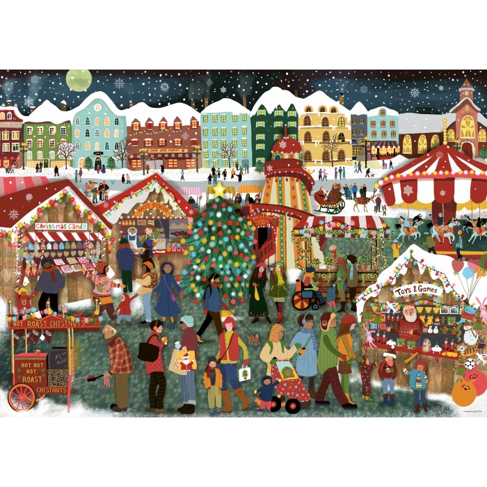 Puzzle Ravensburger-00729 Le Marché De Noël