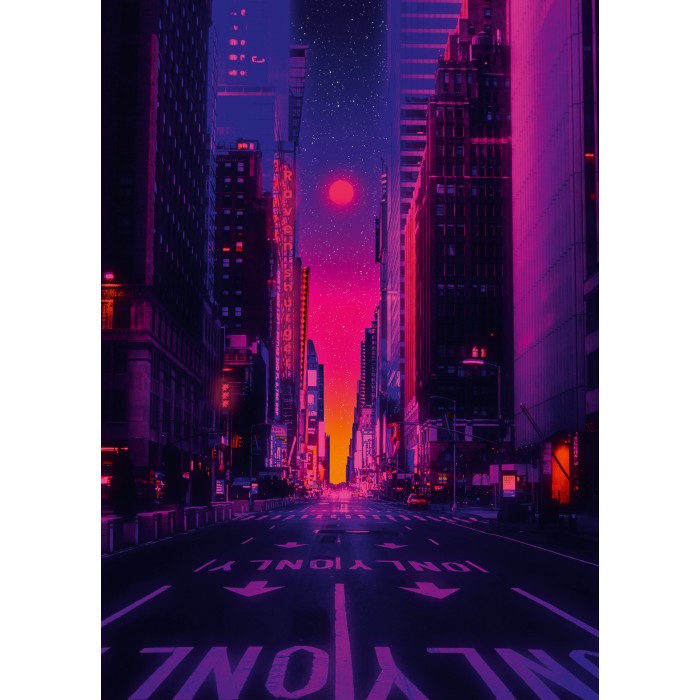 Puzzle Ravensburger-01436 The Neon Lights of New York