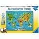 Jig-and-Puz - Pièces XXL - La Carte du Monde des Animaux