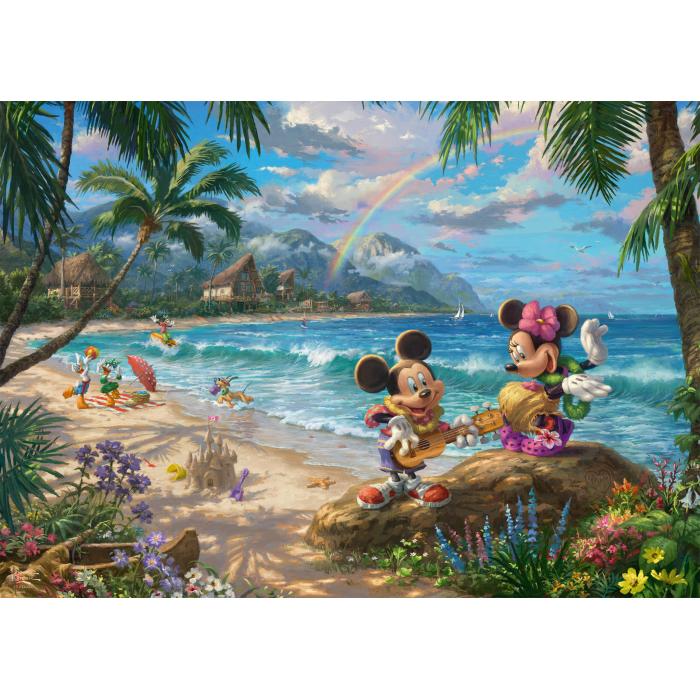 Puzzle Schmidt-Spiele-57528 Mickey and Minnie in Hawaii