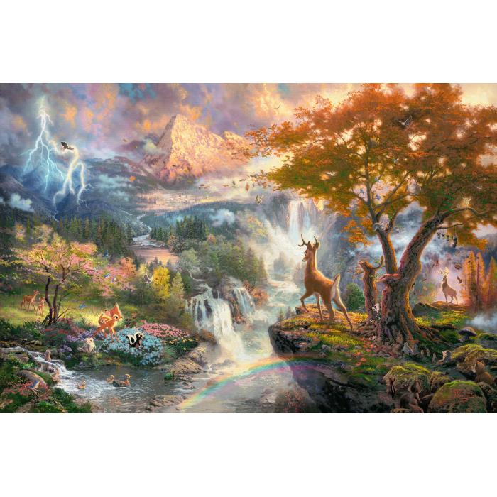 Puzzle Schmidt-Spiele-59486 Thomas Kinkade - Disney, Bambi