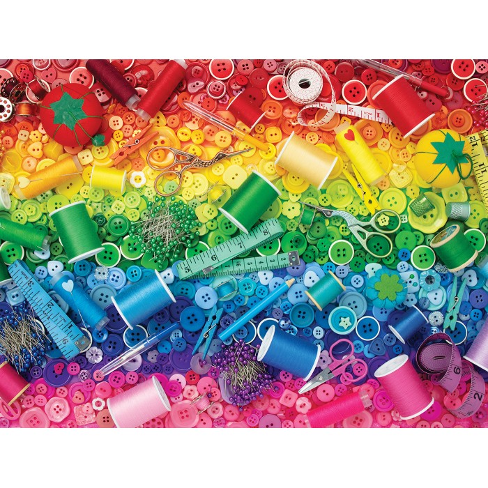 Puzzle Sunsout-60523 XXL Pieces - Sewing Rainbow